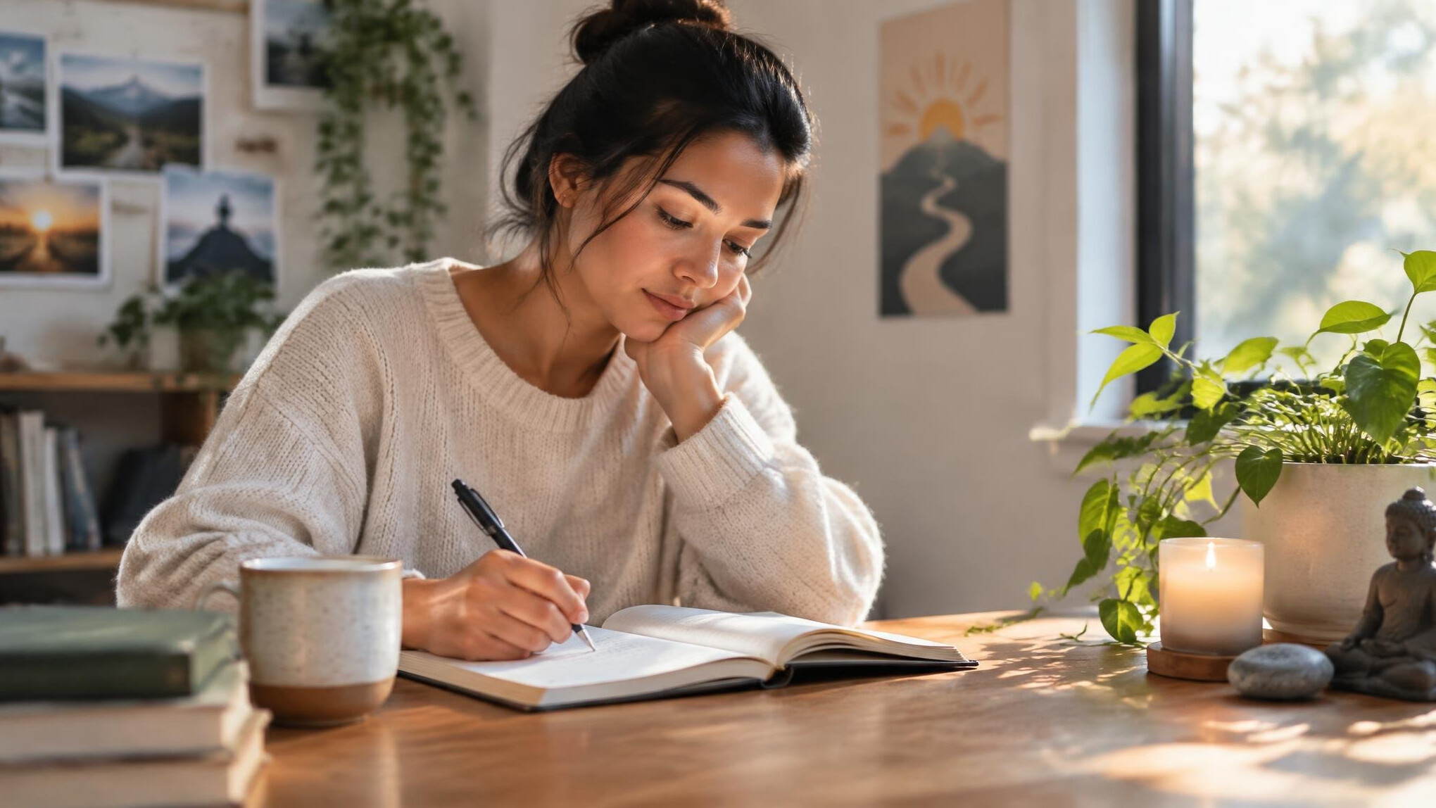 person journaling for growth