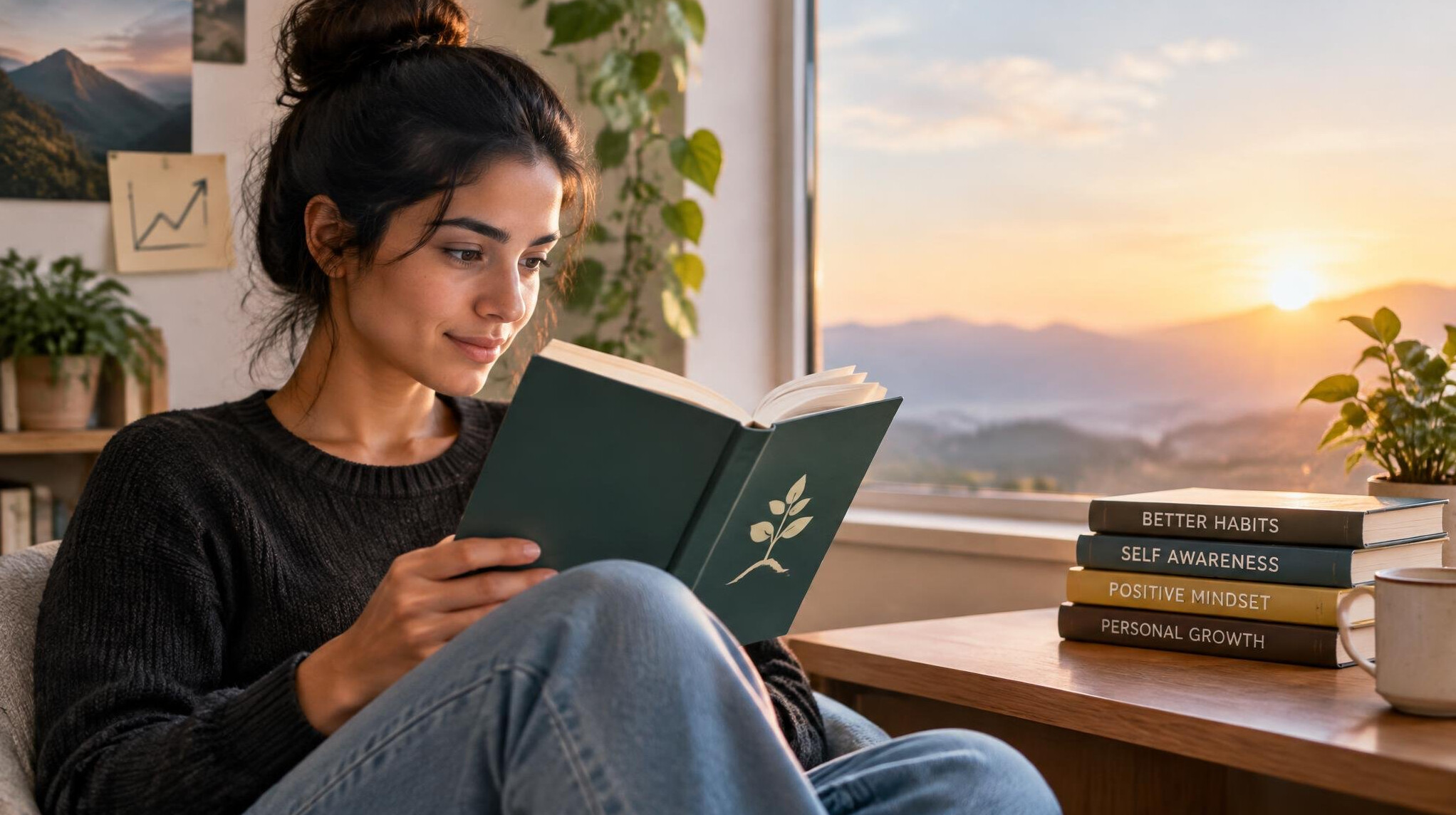 person reading book